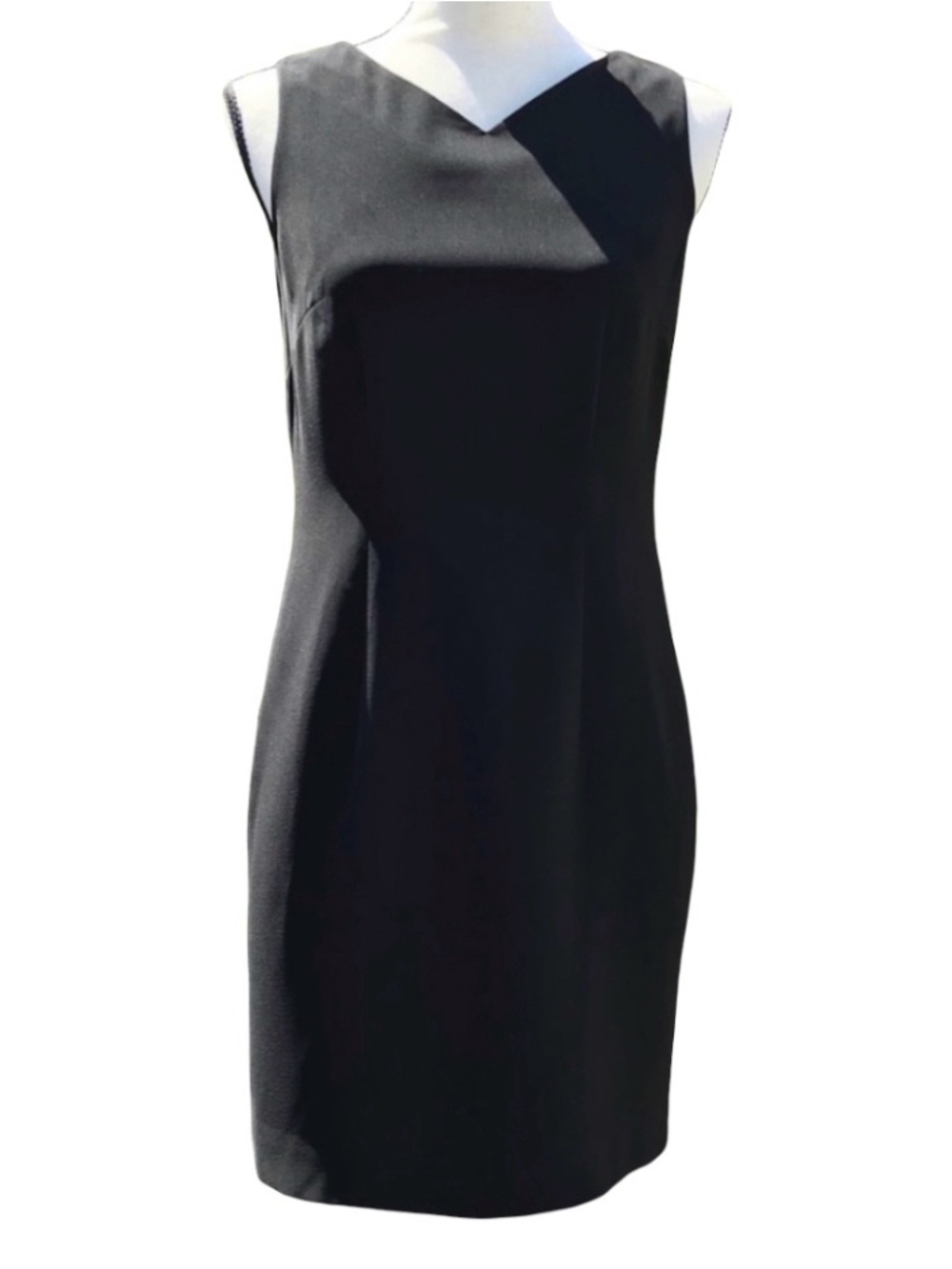 Amanda Smith Black Sleeveless Sheath Dress Size 4P